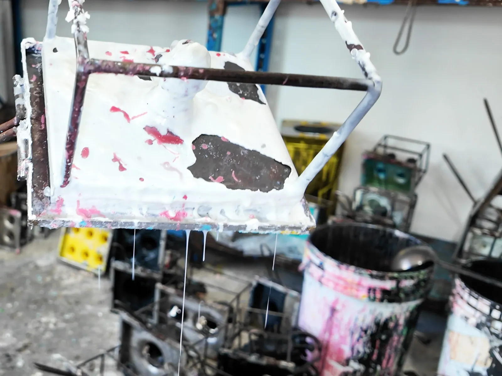 Pour out the excess PVC material from the mold, and the remaining part will evenly coat the mold wall.