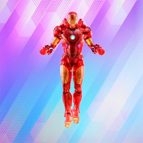 Iron Man with Red Transparent Armor