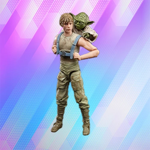 Luke Skywalker and Master Yoda from the Star Wars Black Series