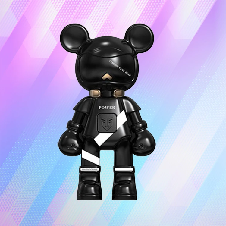 Black Violent Bear Trendy Medium - Sized Sculpture