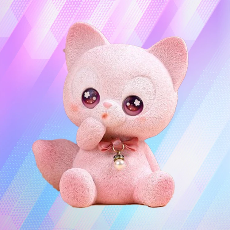 Pink Little Fox Piggy Bank from the Qiqi and Nana Series