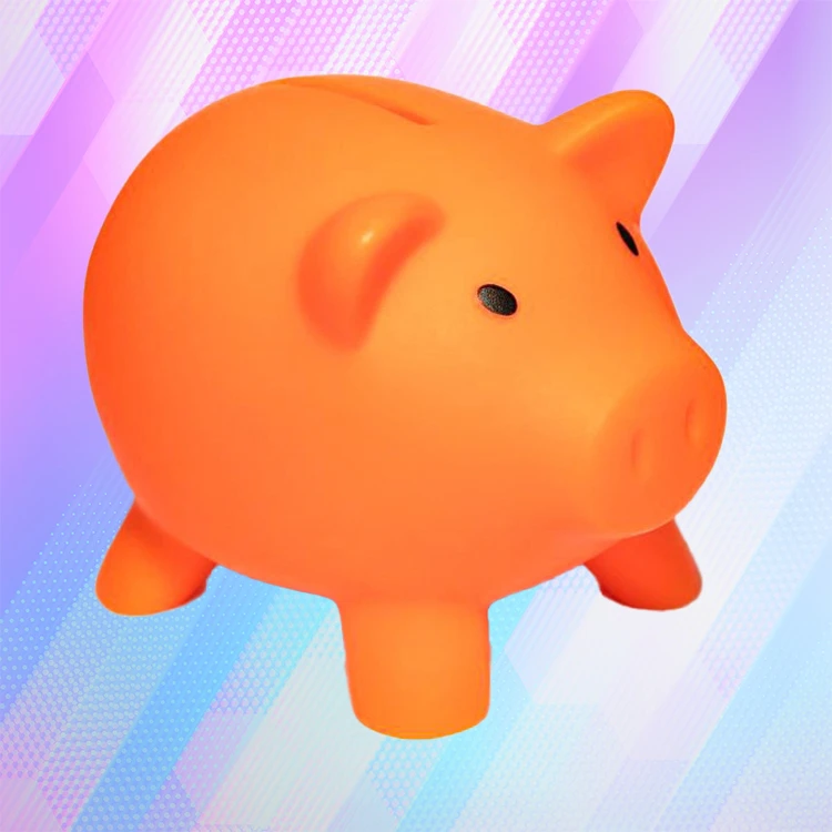 Cute Orange Piggy Bank
