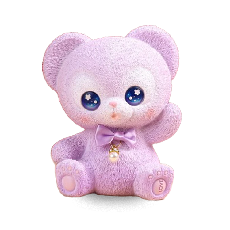 purple Qiqi and Nana piggy bank