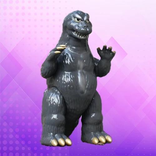 Black - gray cute Godzilla toy