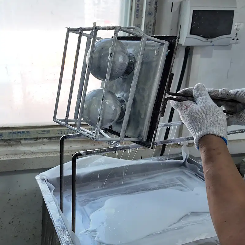 When producing sofubi toys, pour out the excess soft rubber material